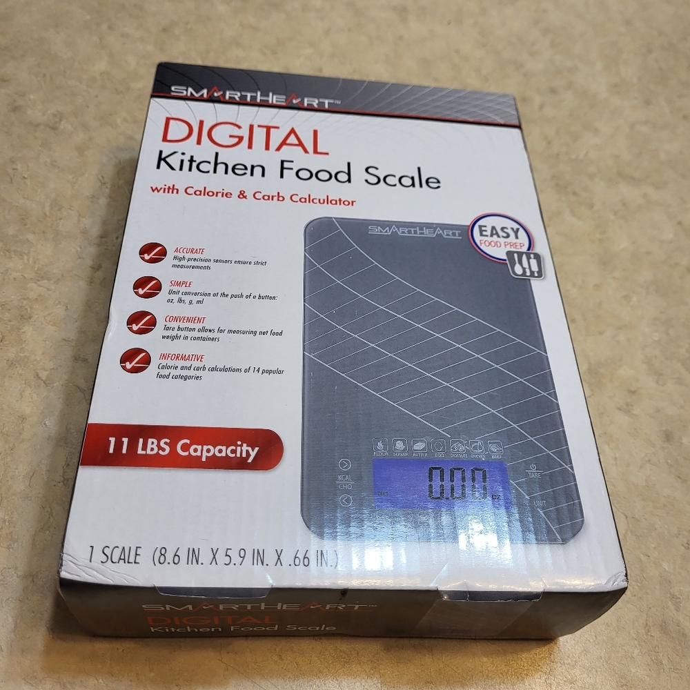 SmartHeart Digital Kitchen Food Scale w/11 lbs capacity 2 available